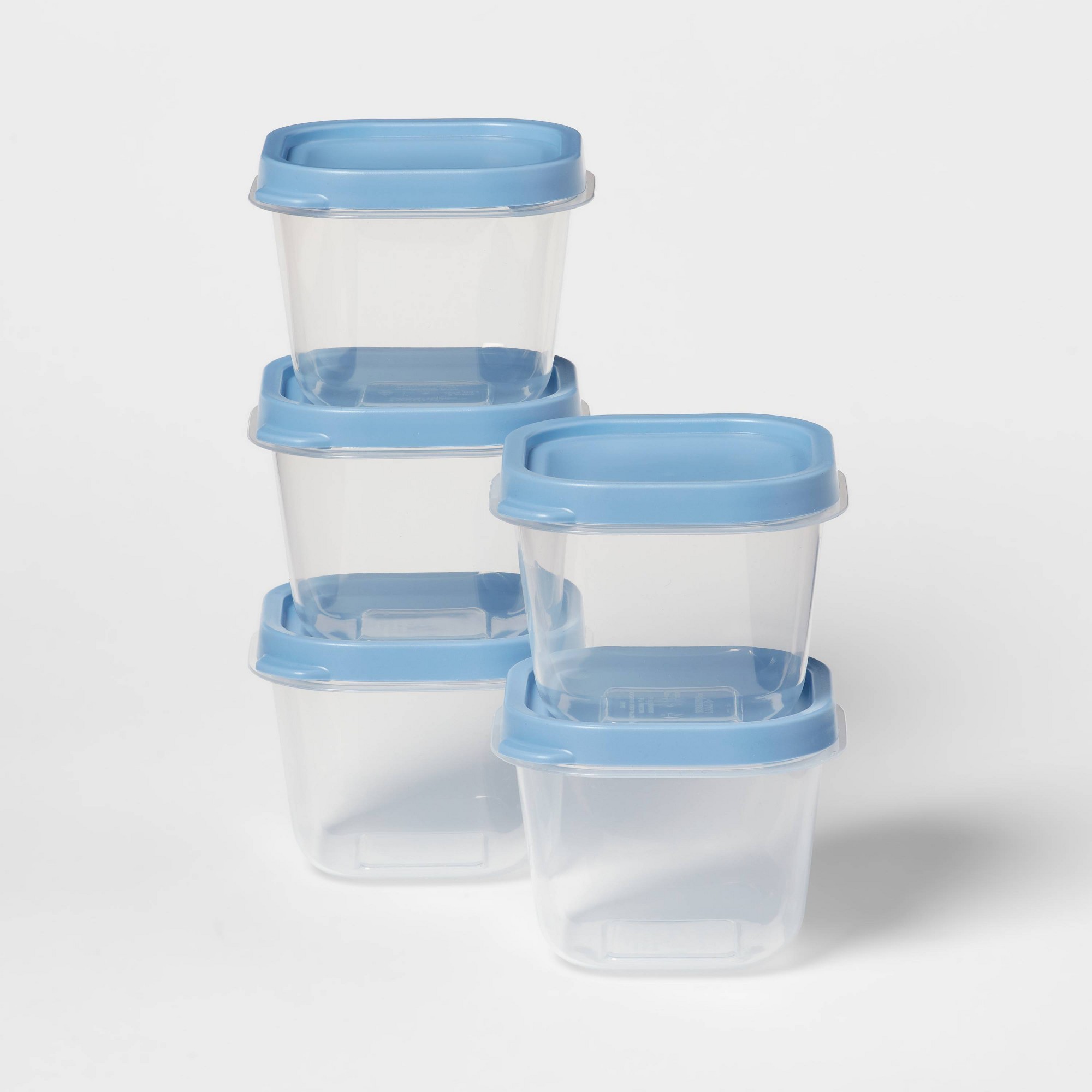 Meal Prep Box - ชุดกล่องเก็บอาหารพลาสติกสีน้ำเงิน 10 ชิ้น พร้อมฝาปิด, กล่องเตรียมอาหารขนาด 2