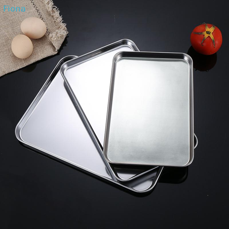 Meal Prep Menu - ☭ ถาดอบสแตนเลสทรงสี่เหลี่ยม - ถาดอบสำหรับเตาอบแบบมืออาชีพ สำหรับการทำอาหาร อบขนม