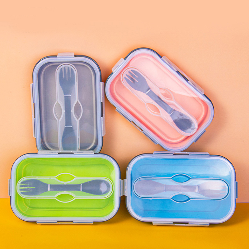 Meal Prep Lunch Boxes - สุขภาพแบบพกพาพับกล่องอาหารไมโครเวฟชามซิลิโคนพับญี่ปุ่นBentoกล่องอาหารกลางวันสำหรับเด็กผู้ใหญ่อาหาร900Ml