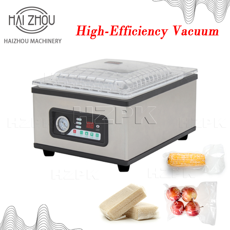 Meal Prep Vacuum Sealer - เครื่องซีลสูญญากาศเชิงพาณิชย์ HAIZHOU เครื่องบรรจุภัณฑ์อาหารแบบอัตโนมัติชนิดตั้งโต๊ะ ทำจากสแตนเลส สำหรับซีลเนื้อสัตว์และผลไม้