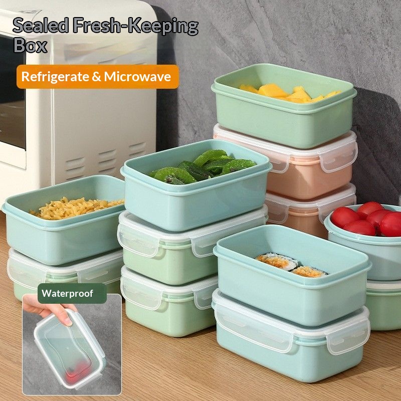 Meal Prep Lunch Boxes - กล่องเก็บอาหารสุญญากาศ ปราศจากสาร BPA สามารถวางซ้อนกันได้ ป้องกันการรั่วซึม กล่องใส่อาหารกลางวัน