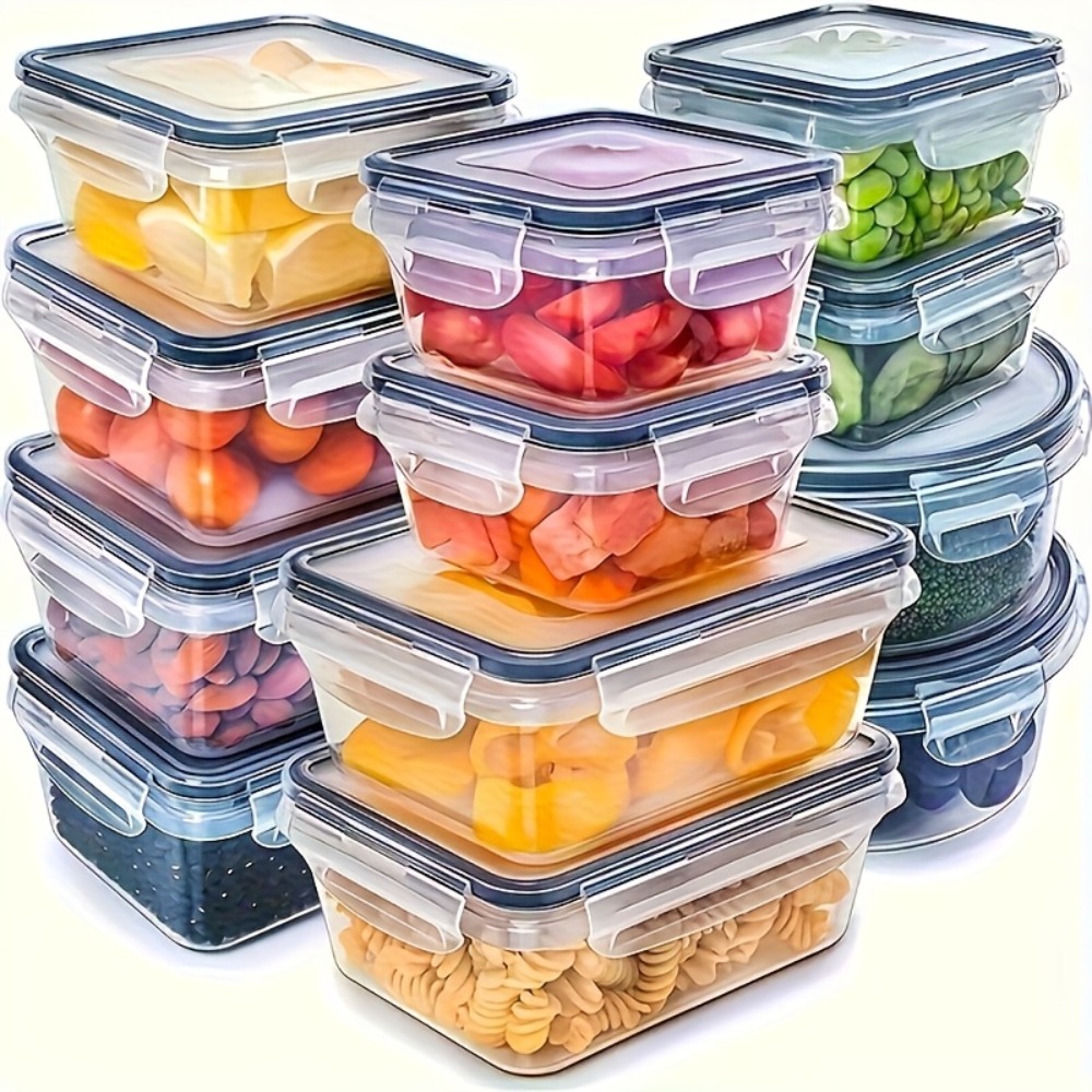 Meal Prep Lunch Boxes - กล่องเก็บอาหารสุญญากาศพร้อมฝาปิด 1 ชิ้น, กล่องอาหารกลางวันกันรั่ว, กล่องเตรียมอาหารสำหรับไมโครเวฟและจัดเก็บในตู้เย็น