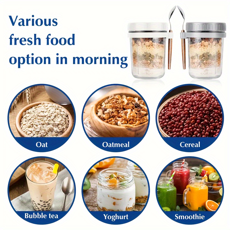 แก้วโอ๊ตมีล 1 ชิ้น/2 ชิ้น พร้อ - Meal Prep Jar บทวิจารณ์และราคา