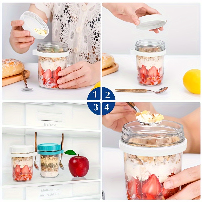 แก้วโอ๊ตมีล 1 ชิ้น/2 ชิ้น พร้อ - Meal Prep Jar บทวิจารณ์และราคา