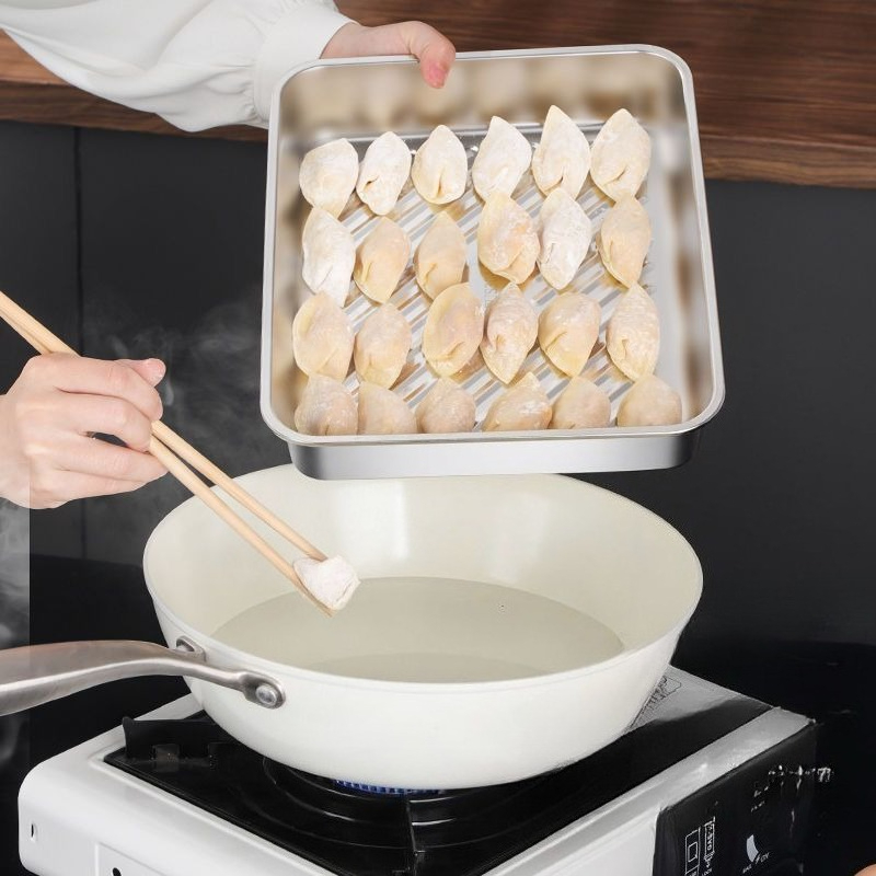 304 สแตนเลสสตีล Dumpling ถาดสี - Meal Prep Menu บทวิจารณ์และราคา