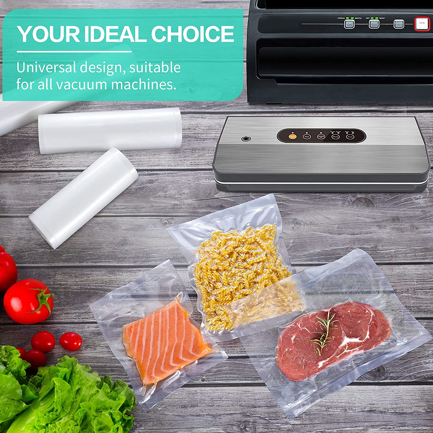ถุงสำหรับเครื่องซีลสูญญากาศ ถุ - Meal Prep Vacuum Sealer บทวิจารณ์และราคา