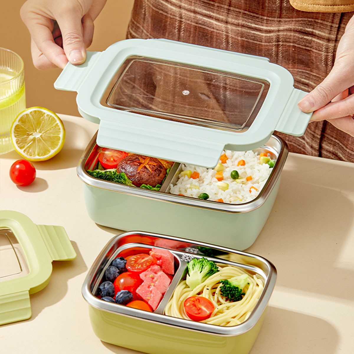 กล่องข้าวสแตนเลส 304 สำหรับไมโ - Meal Prep Jar บทวิจารณ์และราคา