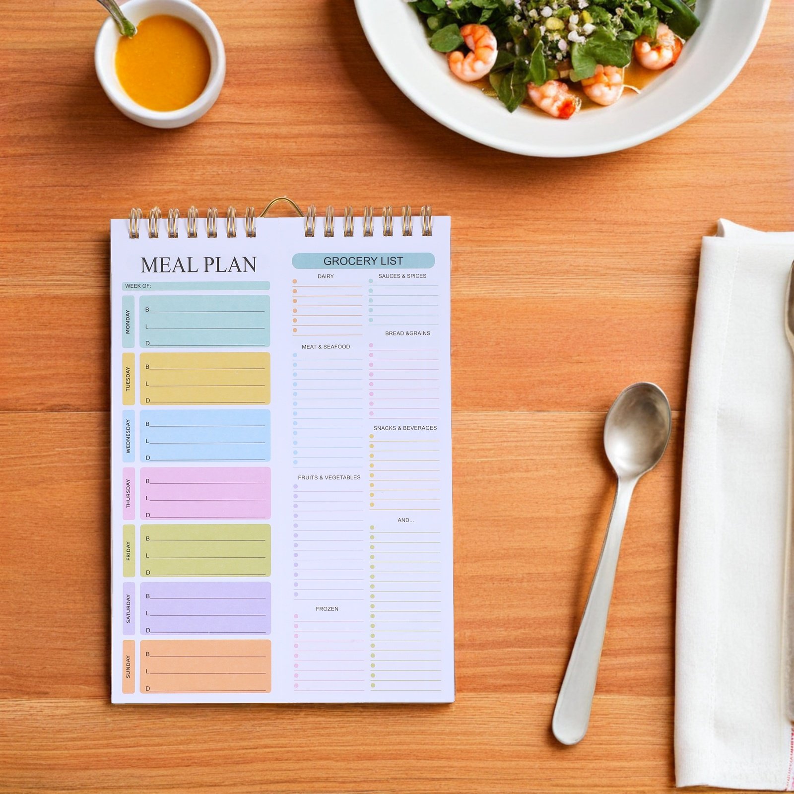 สมุดวางแผนมื้ออาหาร 52 แผ่น ขน - Meal Prep Menu บทวิจารณ์และราคา