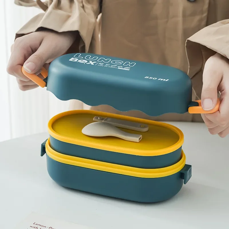 กล่องข้าวกลางวันพลาสติกสองชั้น - Meal Prep Lunch Boxes บทวิจารณ์และราคา