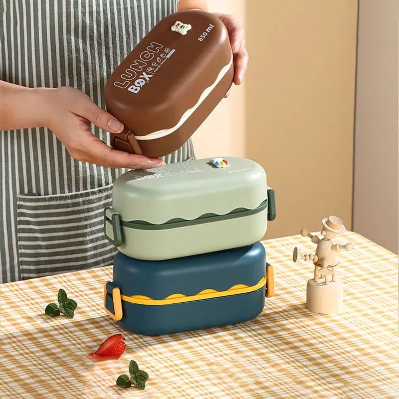 กล่องข้าวกลางวันพลาสติกสองชั้น - Meal Prep Lunch Boxes บทวิจารณ์และราคา