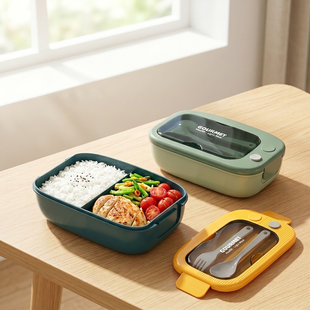 กล่องเบนโตพลาสติกสำหรับไมโครเว - Meal Prep Lunch Boxes บทวิจารณ์และราคา
