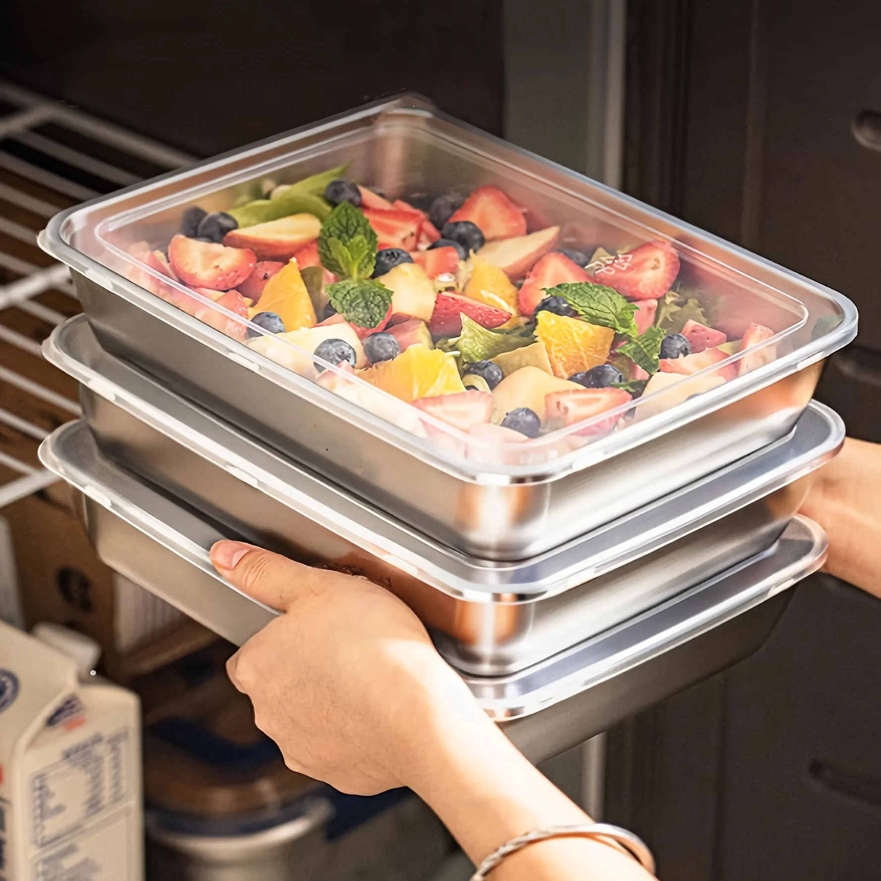 กล่องใส่อาหารสแตนเลส 3 ชิ้น &  - Meal Prep Lunch Boxes บทวิจารณ์และราคา