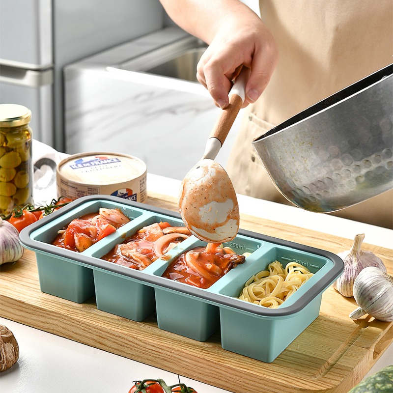 ถาดซิลิโคนสำหรับแช่แข็งอาหาร 1 - Meal Prep Menu บทวิจารณ์และราคา