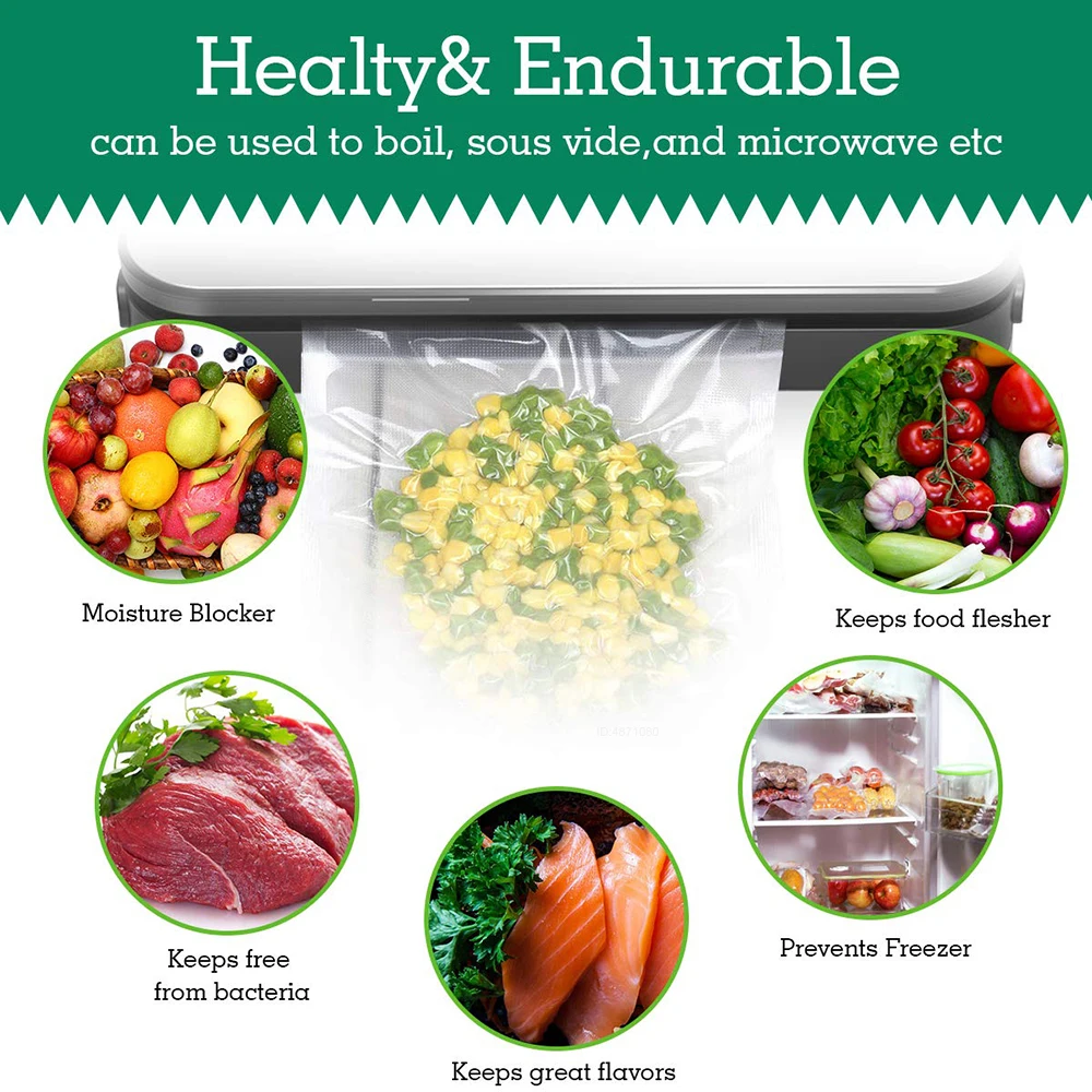 Sous Vide ถุงม้วนสำหรับเครื่อง - Meal Prep Vacuum Sealer บทวิจารณ์และราคา